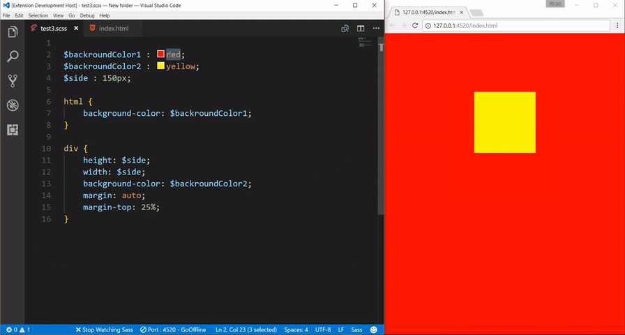 Vs Code Live SAAS Compiler Eklentisi